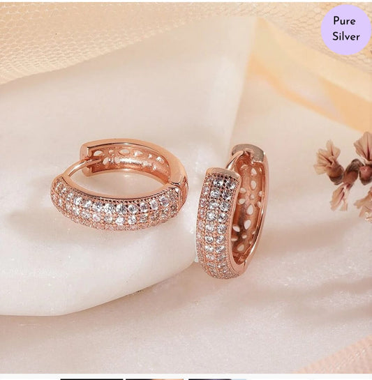 Golden Aura Hoops Gold-Plated 925 Sterling Silver Hoop Earrings