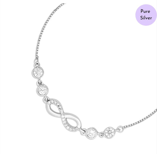 Boundless Elegance Rhodium-Infused 925 Silver Bracelet