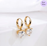 Heart's Glow Gold Plated 925 Silver Earrings