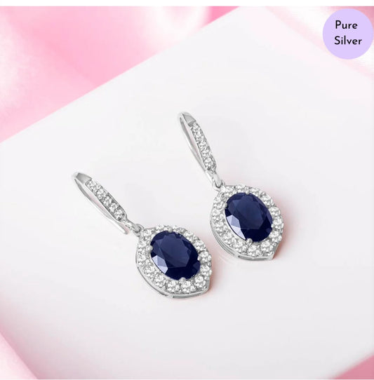 Ocean's Embrace Rhodium-Plated 925 Sterling Silver Drop Earrings