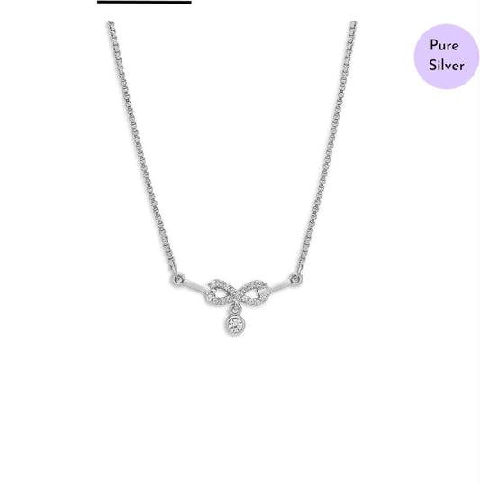 Everlasting Glow Rhodium-Enchanted 925 Sterling Silver Necklace