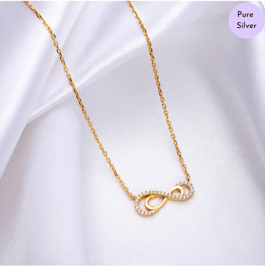 Infinite Shine Gold-Plated 925 Sterling Silver Necklace