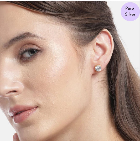 Aurore Shine Gold-Plated 925 Sterling Silver Stud Earrings