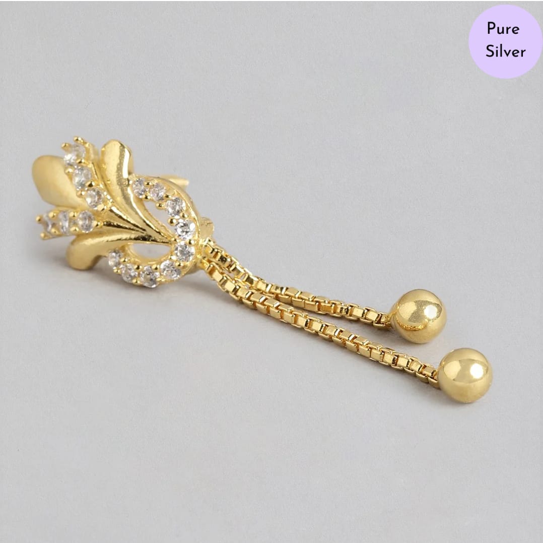 Golden Twilight Gold-Plated 925 Sterling Silver Drop Earrings