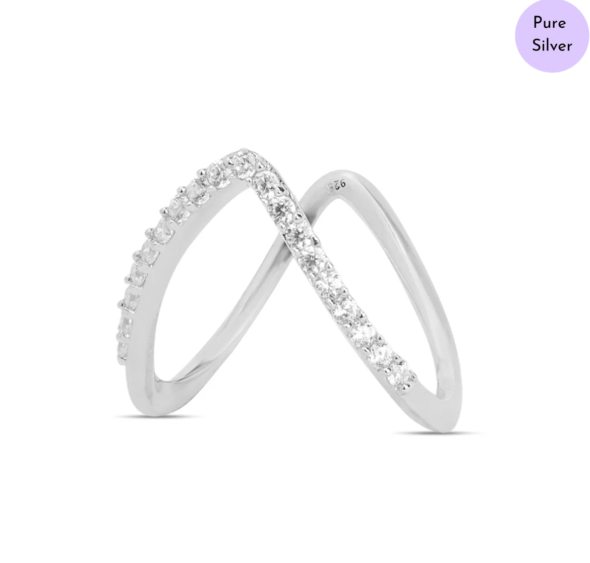 Eternal Crown Rhodium Plated 925 Sterling Silver Ring