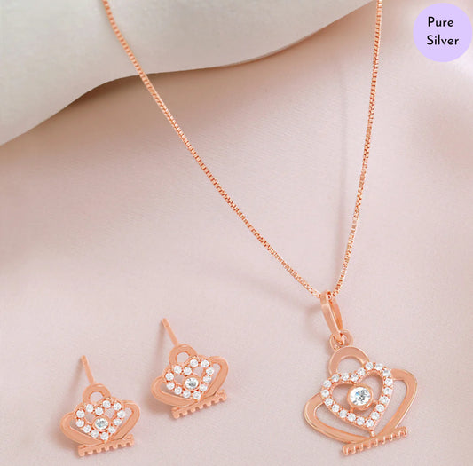 Rose Gold Affection 25 Sterling Silver Jewelry Set