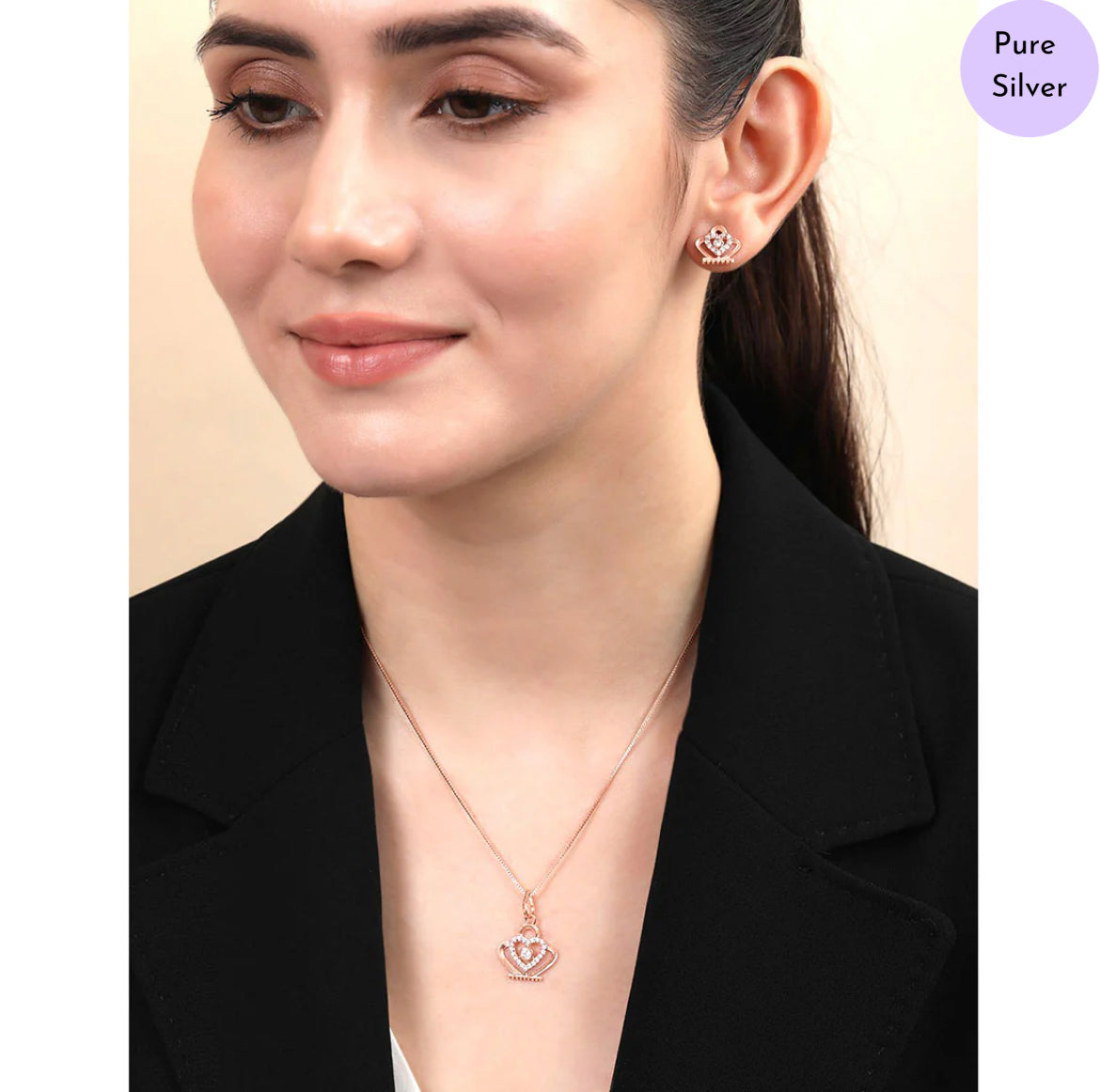 Rose Gold Affection 25 Sterling Silver Jewelry Set