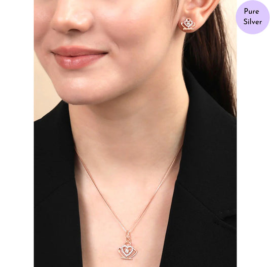Rose Gold Affection 25 Sterling Silver Jewelry Set