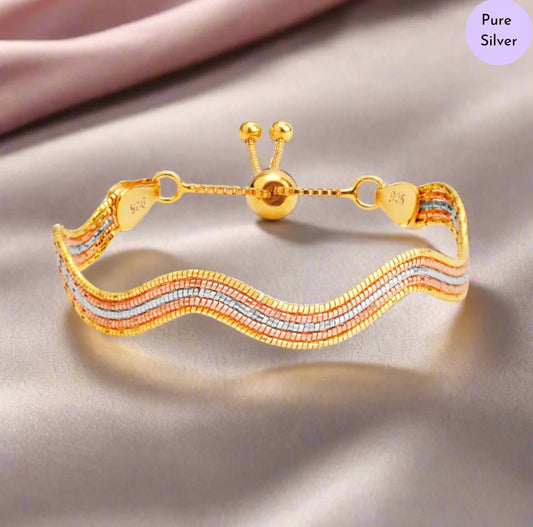 Waves Elegance 925 Silver Bracelet