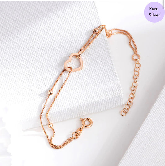 Loving Glow Rose Gold-Plated 925 Silver Bracelet