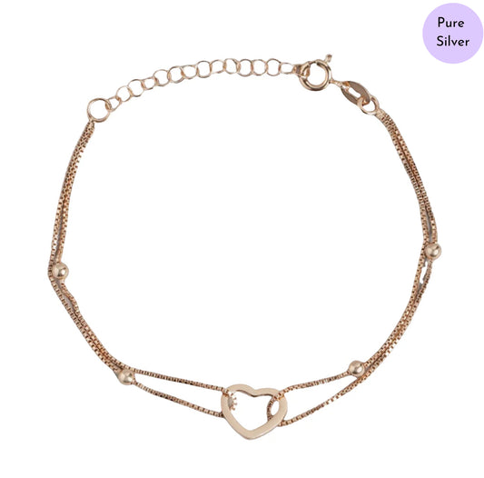 Loving Glow Rose Gold-Plated 925 Silver Bracelet
