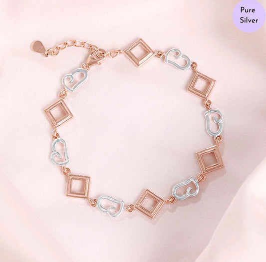Eternal Geometry Dual Plated 925 Silver Bracelet