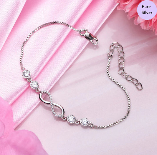 Boundless Elegance Rhodium-Infused 925 Silver Bracelet