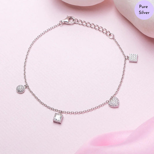 Shimmering Bond 925 Silver Bracelet