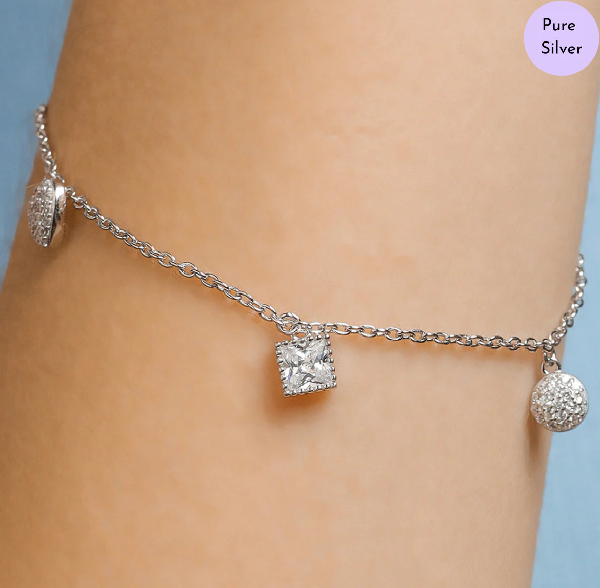 Shimmering Bond 925 Silver Bracelet