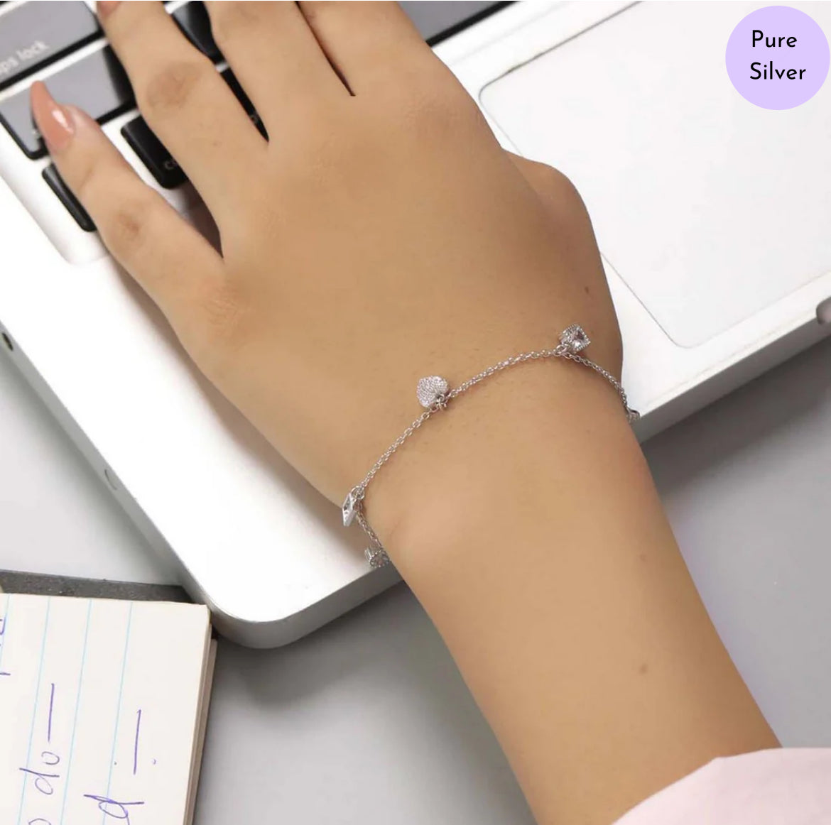 Shimmering Bond 925 Silver Bracelet