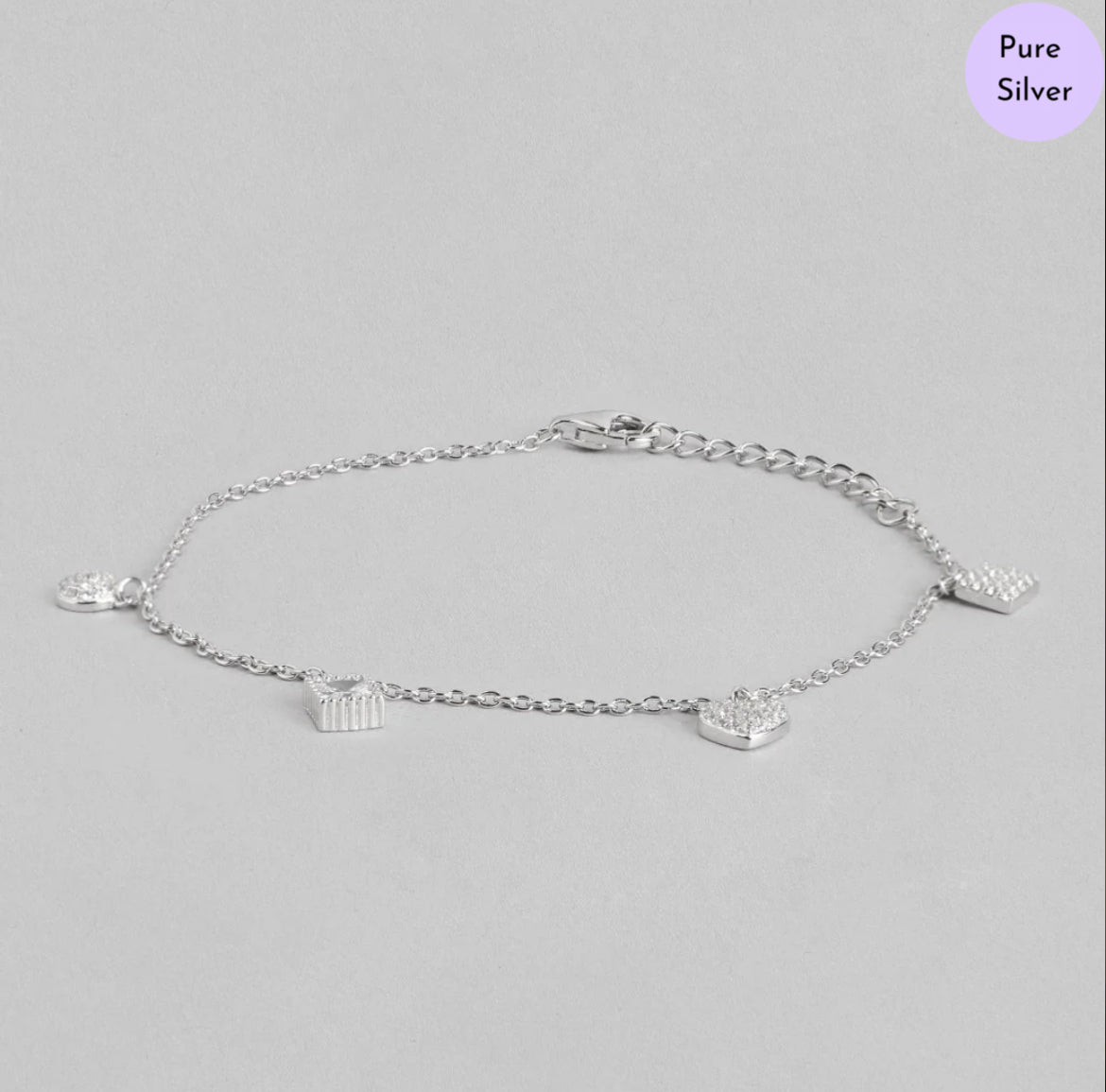 Shimmering Bond 925 Silver Bracelet