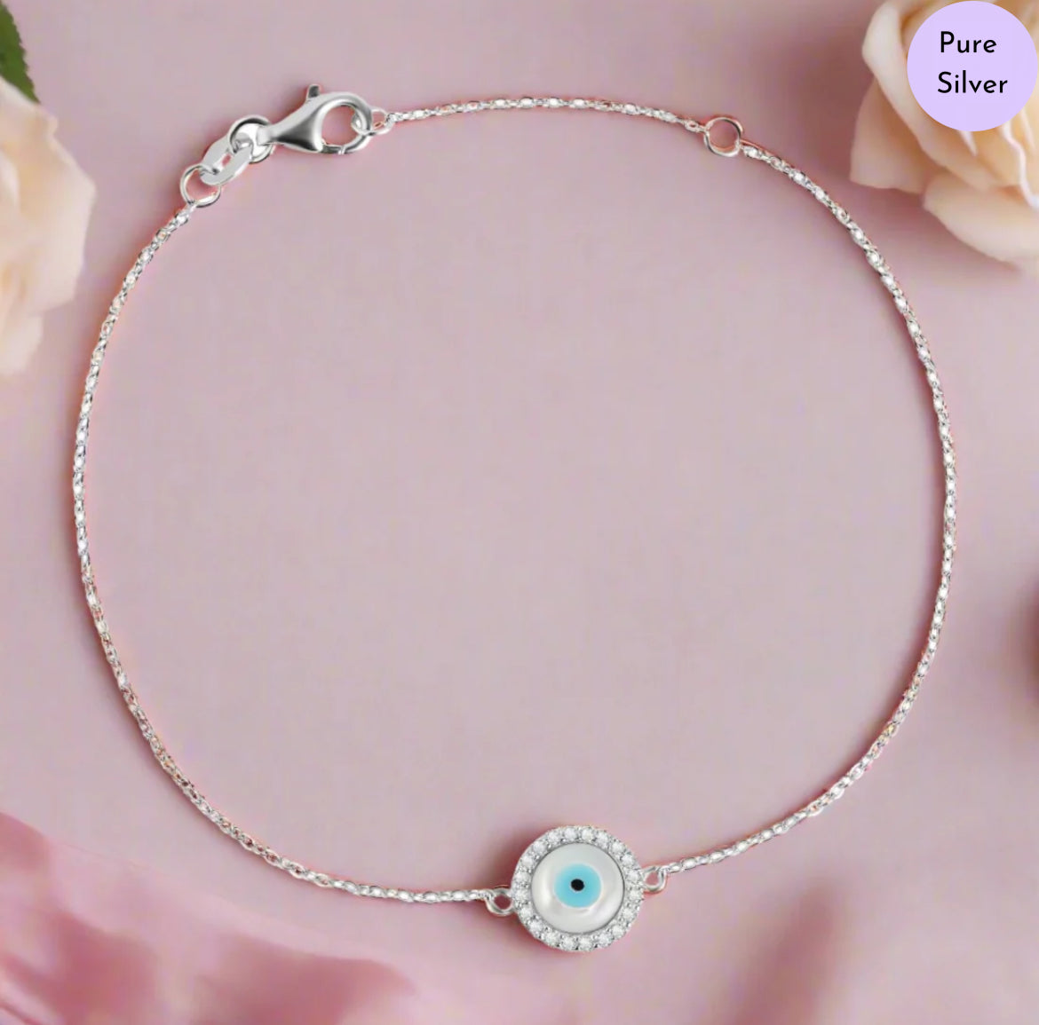 Mystic Protector Cubic Zirconia 925 Silver Bracelet