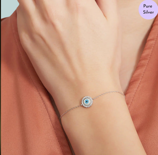 Mystic Protector Cubic Zirconia 925 Silver Bracelet