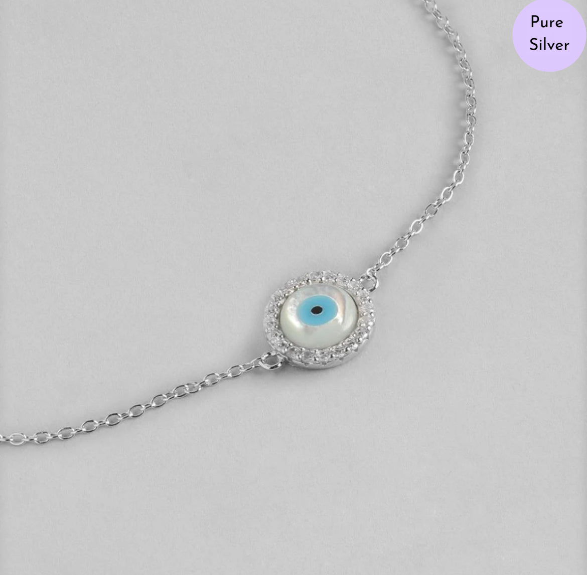 Mystic Protector Cubic Zirconia 925 Silver Bracelet