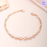 Rose Gold Continuum 925 Silver Rose Gold Plated Bracelet