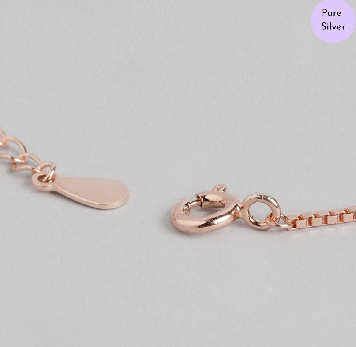 Glittering Grace Rose Gold 925 Silver Bracelet
