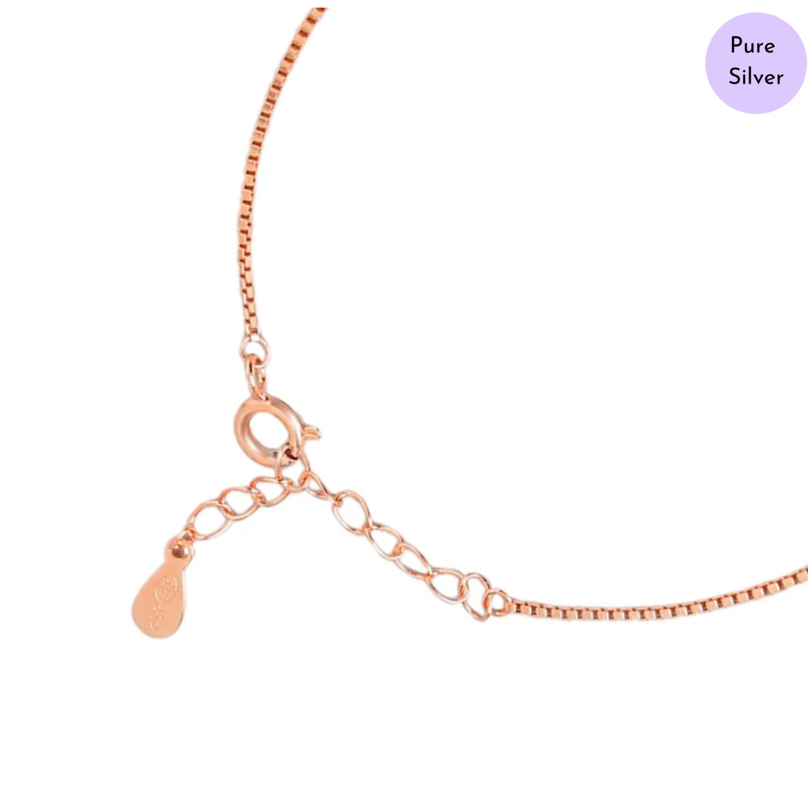 Celestial Circles Rose Gold-Plated 925 Silver Bracelet with Cubic Zirconia