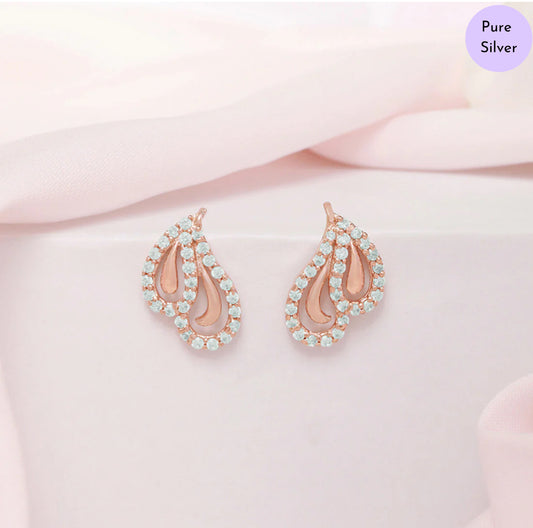 Rose Gold Lustre Rose Gold Plated 925 Silver Earrings