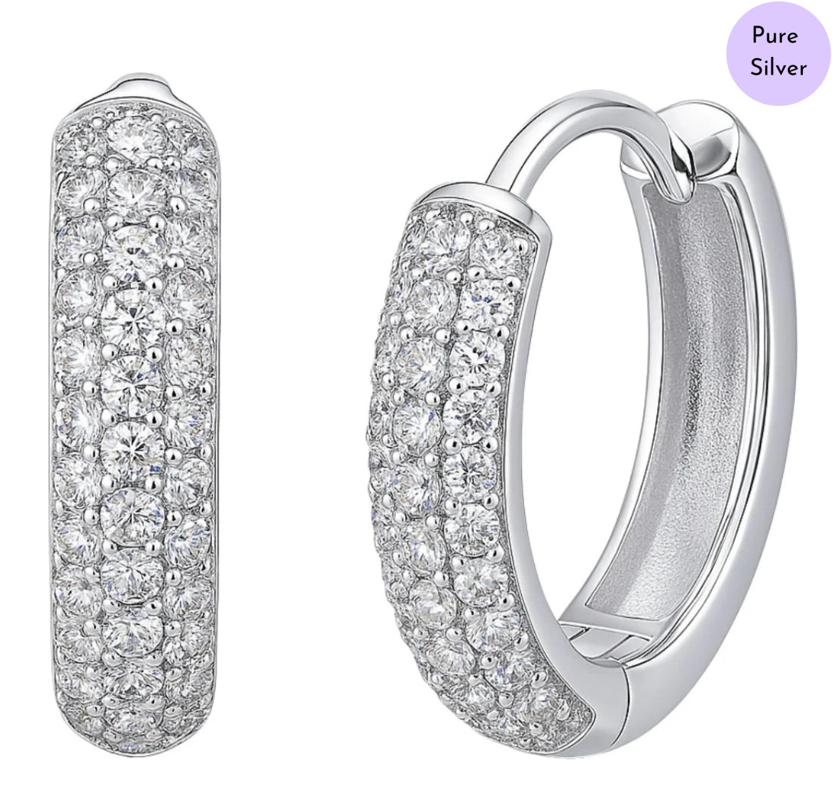 Blooming Halo Hoops 925 Silver Earrings