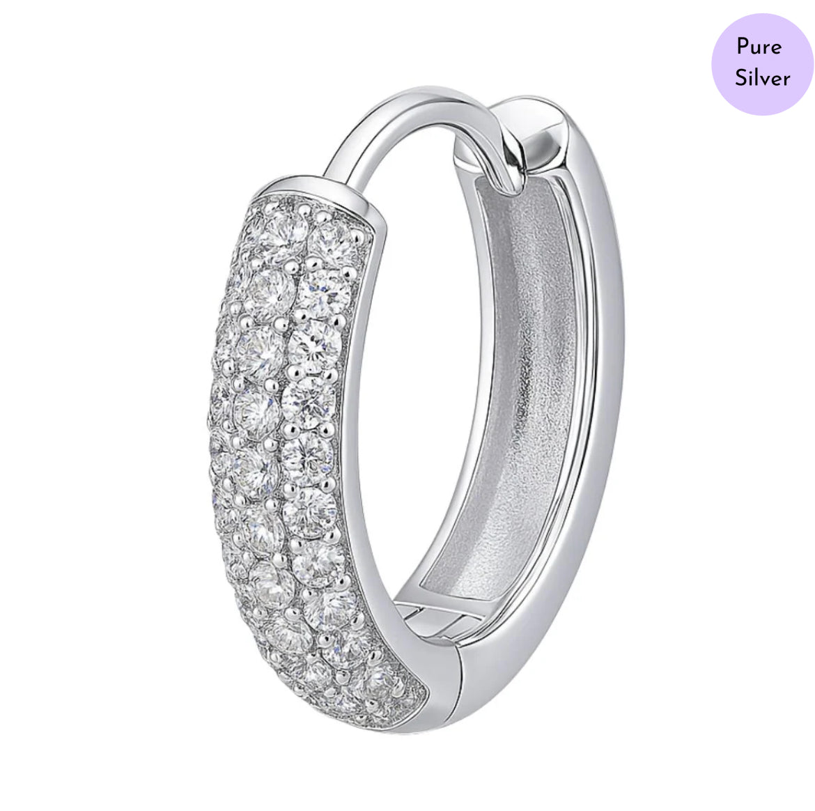 Blooming Halo Hoops 925 Silver Earrings