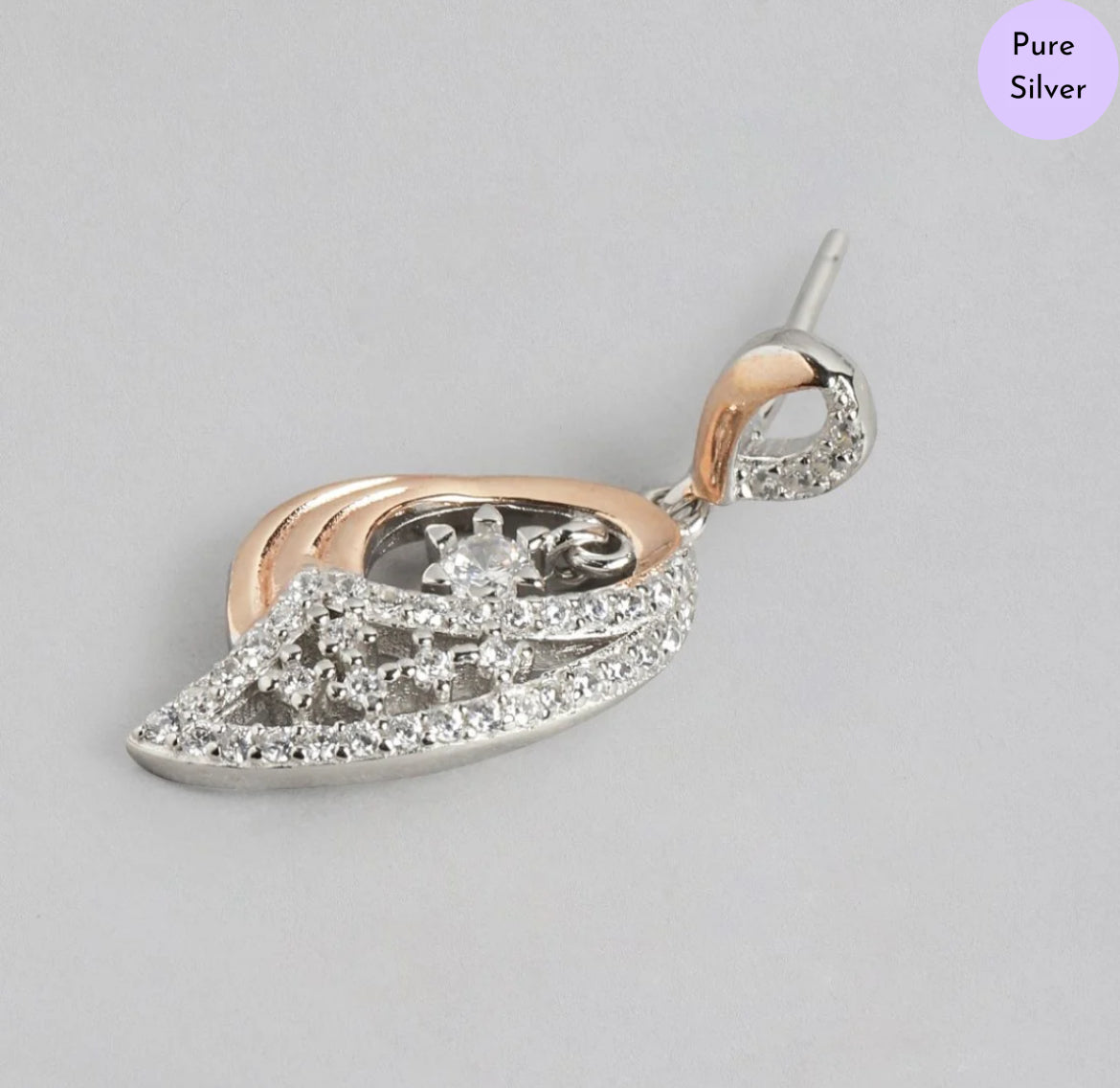 Blooming Duo Radiance Two-Tone Plated Flower Pattern Earrings