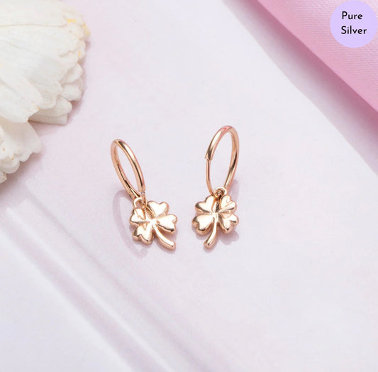 Golden Flora Rose Gold Plated 925 Silver Earring