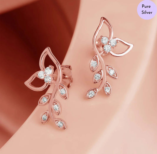 Titania Studs Rose Gold 925 Silver Stud Earring