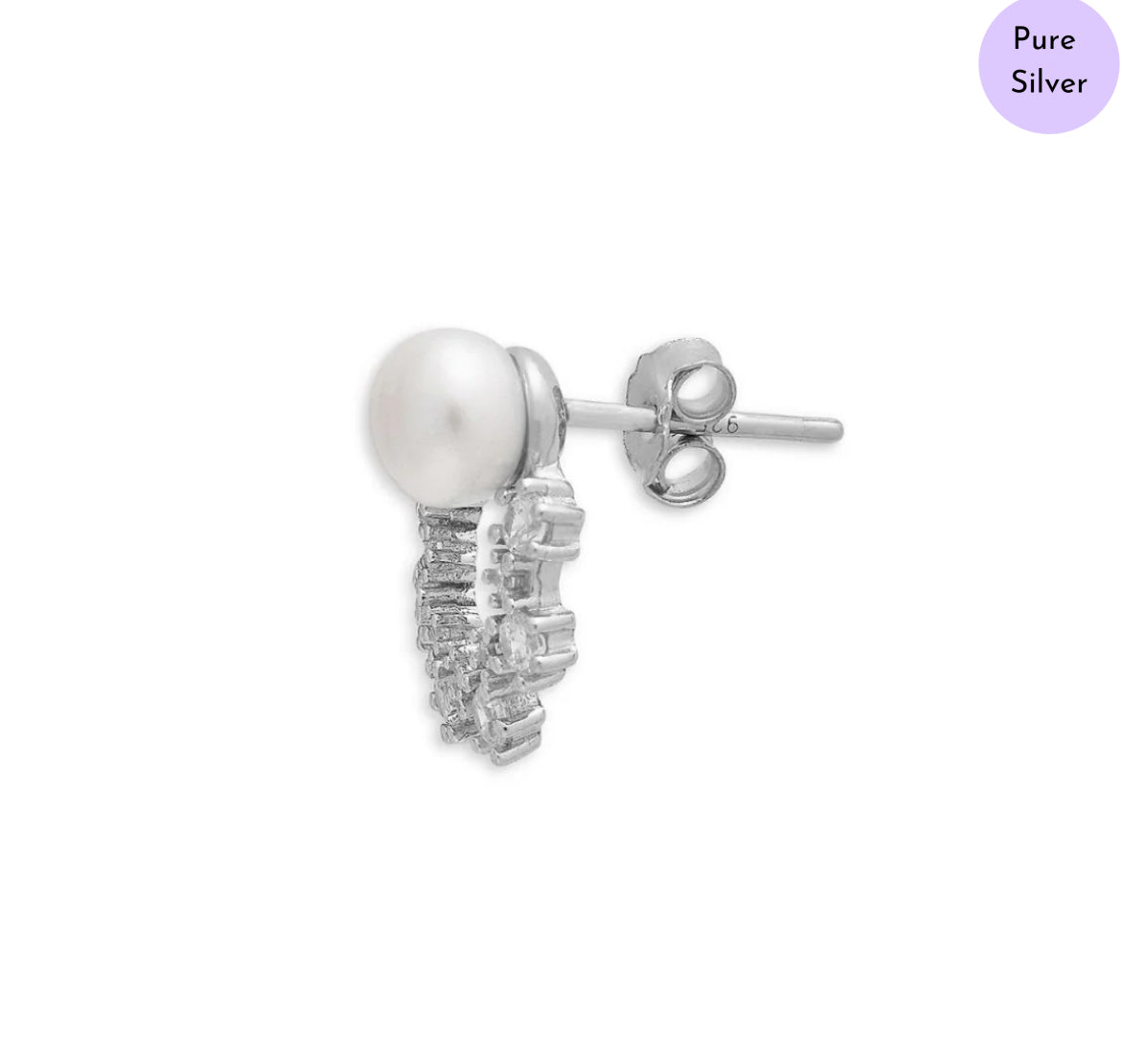 Rhodium Floral Grace Rhodium-Plated 925 Sterling Silver Jewelry Set