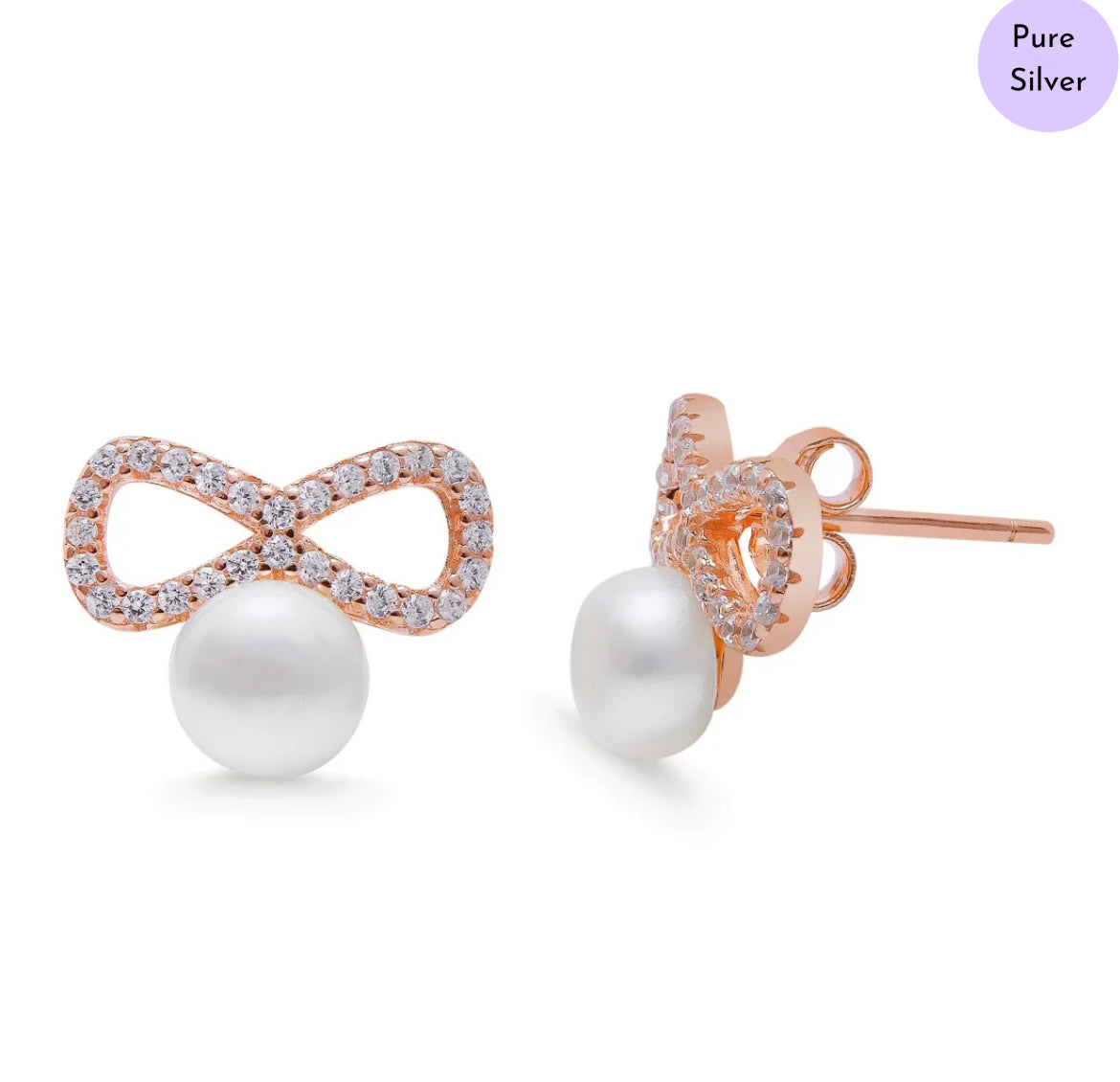 Endless Allure Rose gold Plated 925 Silver Jewelry Set