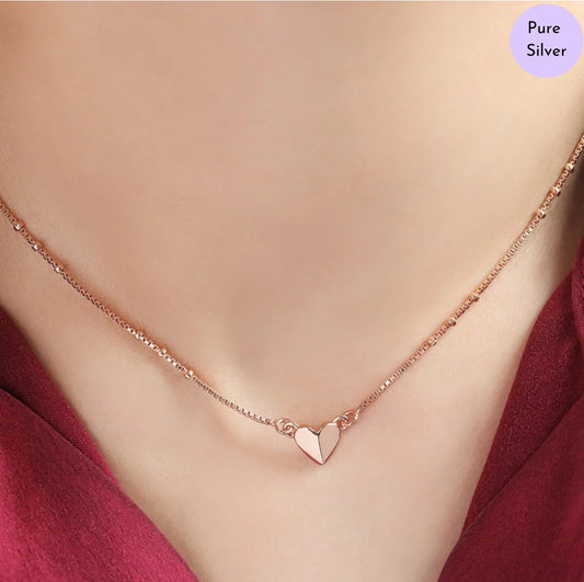 Heartstrings Rose Gold 925 Sterling Silver Necklace