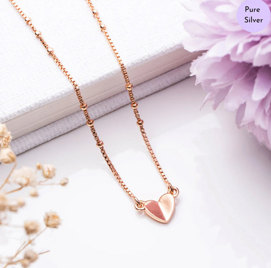 Heartstrings Rose Gold 925 Sterling Silver Necklace