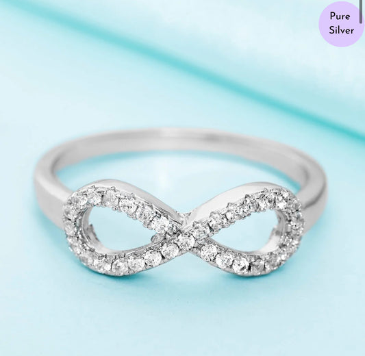 Infinite Elegance Rhodium Plated 925 Sterling Silver Ring