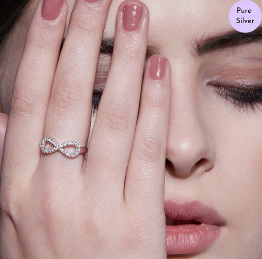 Infinite Elegance Rhodium Plated 925 Sterling Silver Ring