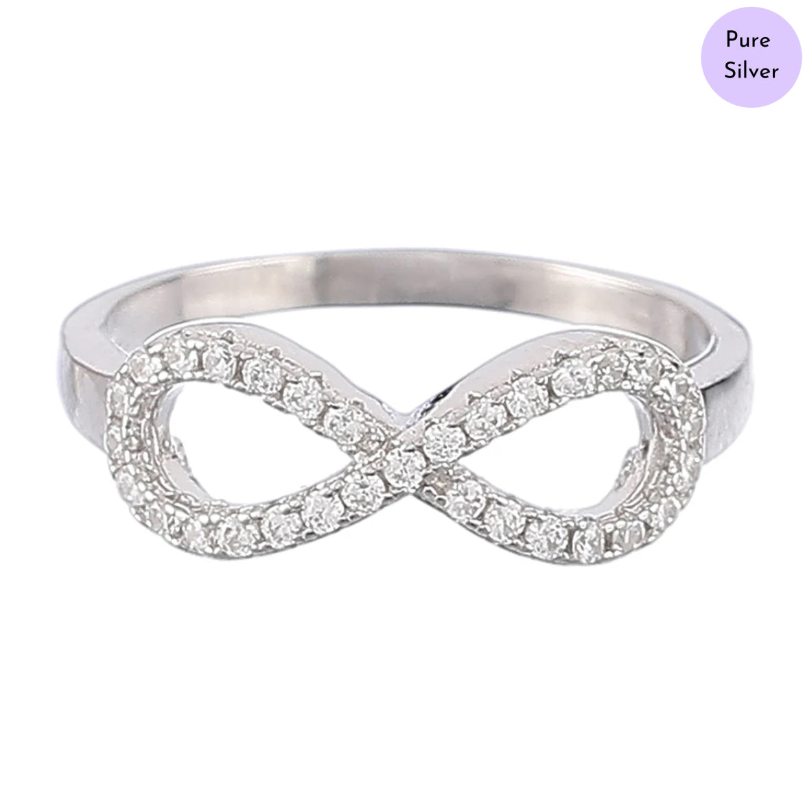 Infinite Elegance Rhodium Plated 925 Sterling Silver Ring