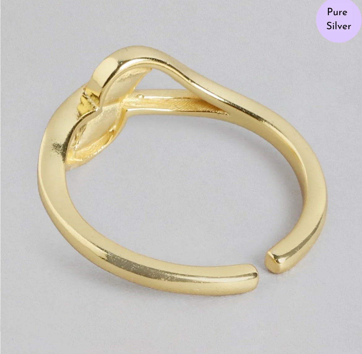 Natures's Golden Embrace 925 Sterling Silver Gold-Plated Women's Ring