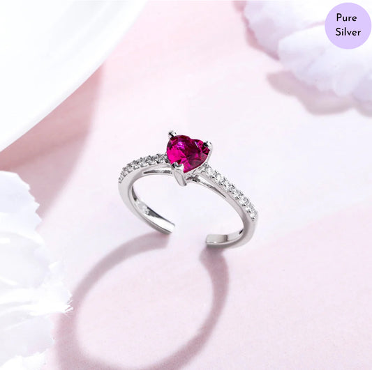 Sculpted Devotion Rhodium-Plated 925 Sterling Silver Women's Ring