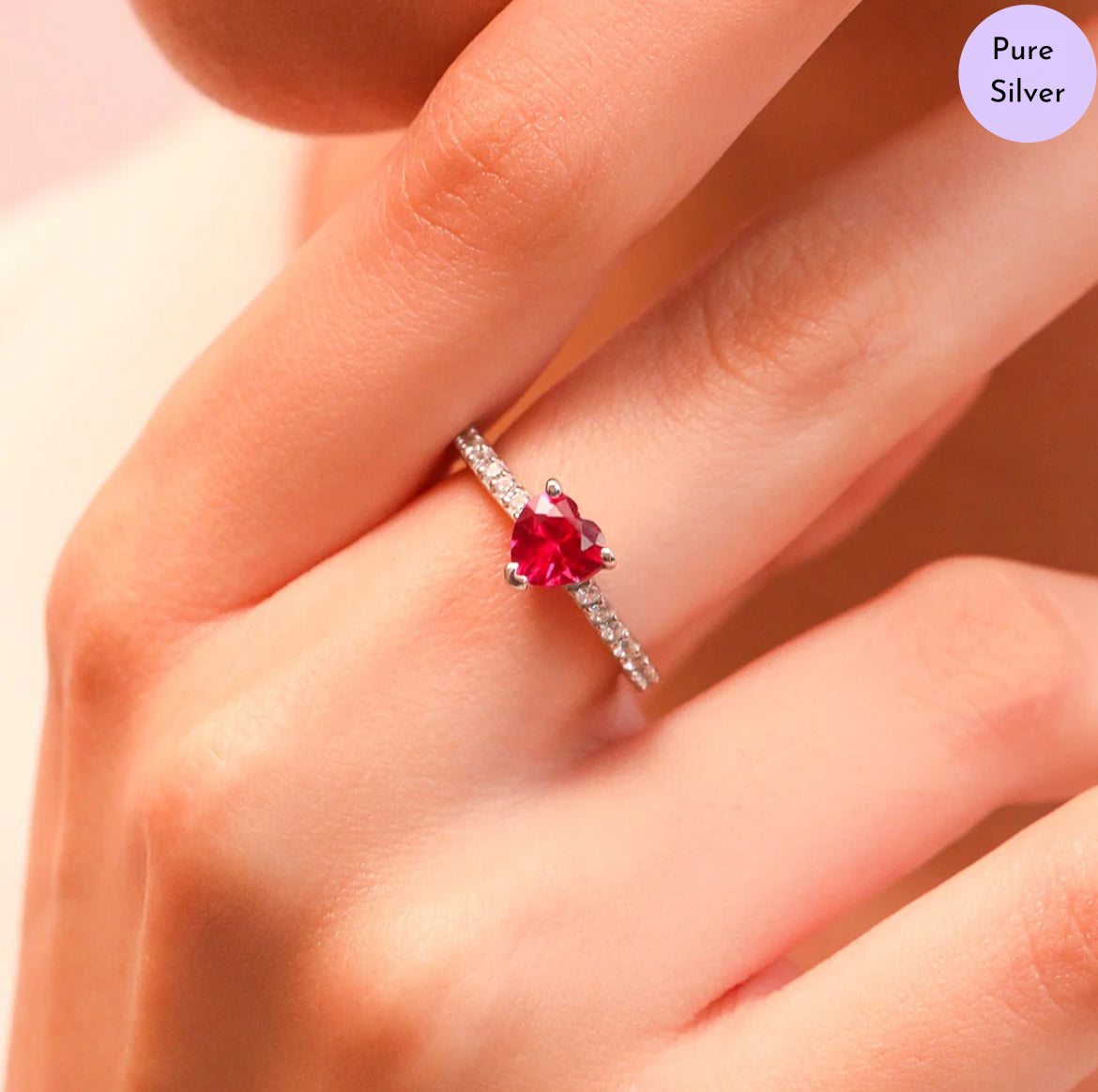 Sculpted Devotion Rhodium-Plated 925 Sterling Silver Women's Ring
