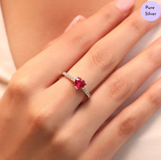 Sculpted Devotion Rhodium-Plated 925 Sterling Silver Women's Ring