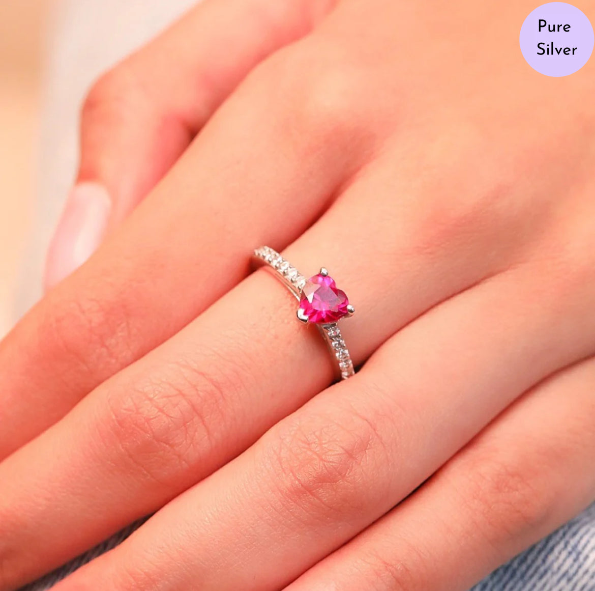 Sculpted Devotion Rhodium-Plated 925 Sterling Silver Women's Ring
