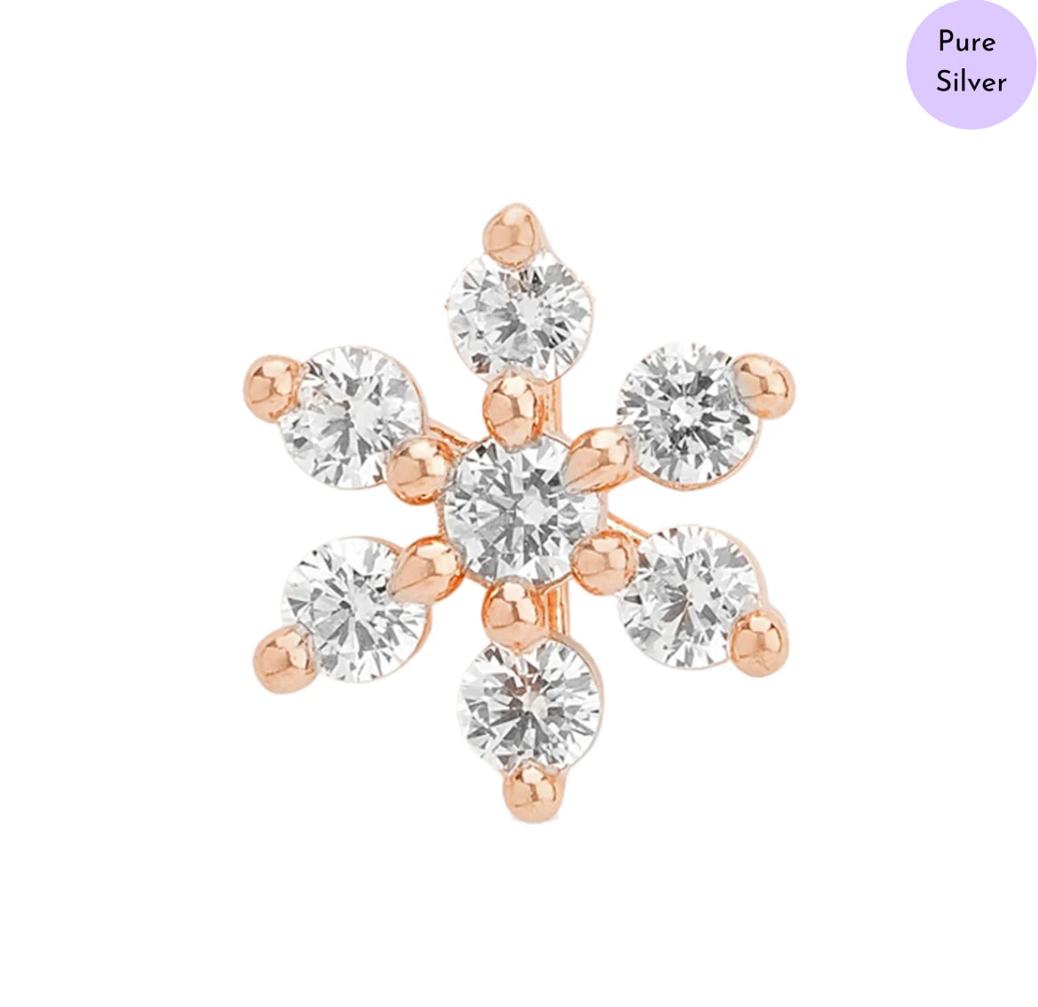 Lunar Glow Pendant Rose Gold Plated 925 Silver Necklace Chain