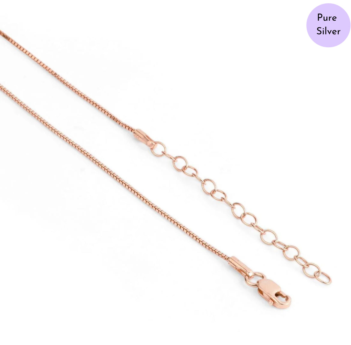 Lunar Glow Pendant Rose Gold Plated 925 Silver Necklace Chain