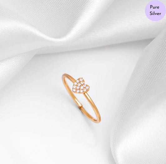 Loving Whisper Gold Plated 925 Sterling Silver Ring