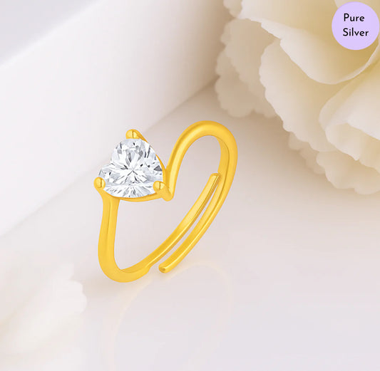 Cherished Spark Gold Plated 925 Sterling Silver Ring