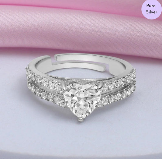 Twinkling Soul Rhodium Plated 925 Sterling Silver Ring